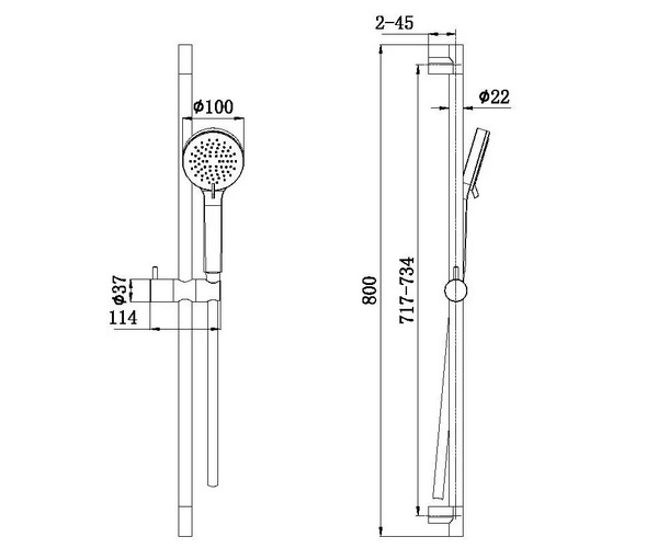 душевой гарнитур ALLEN BRAU ECLIPSE
